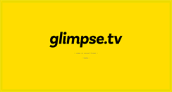 Desktop Screenshot of glimpse.tv