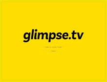 Tablet Screenshot of glimpse.tv